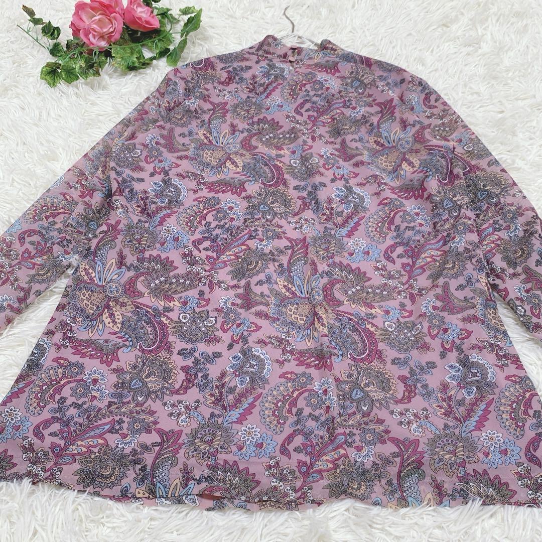 【11】Leilian　レリアン　G.BINDA　カットソー　ブラウス　シアー