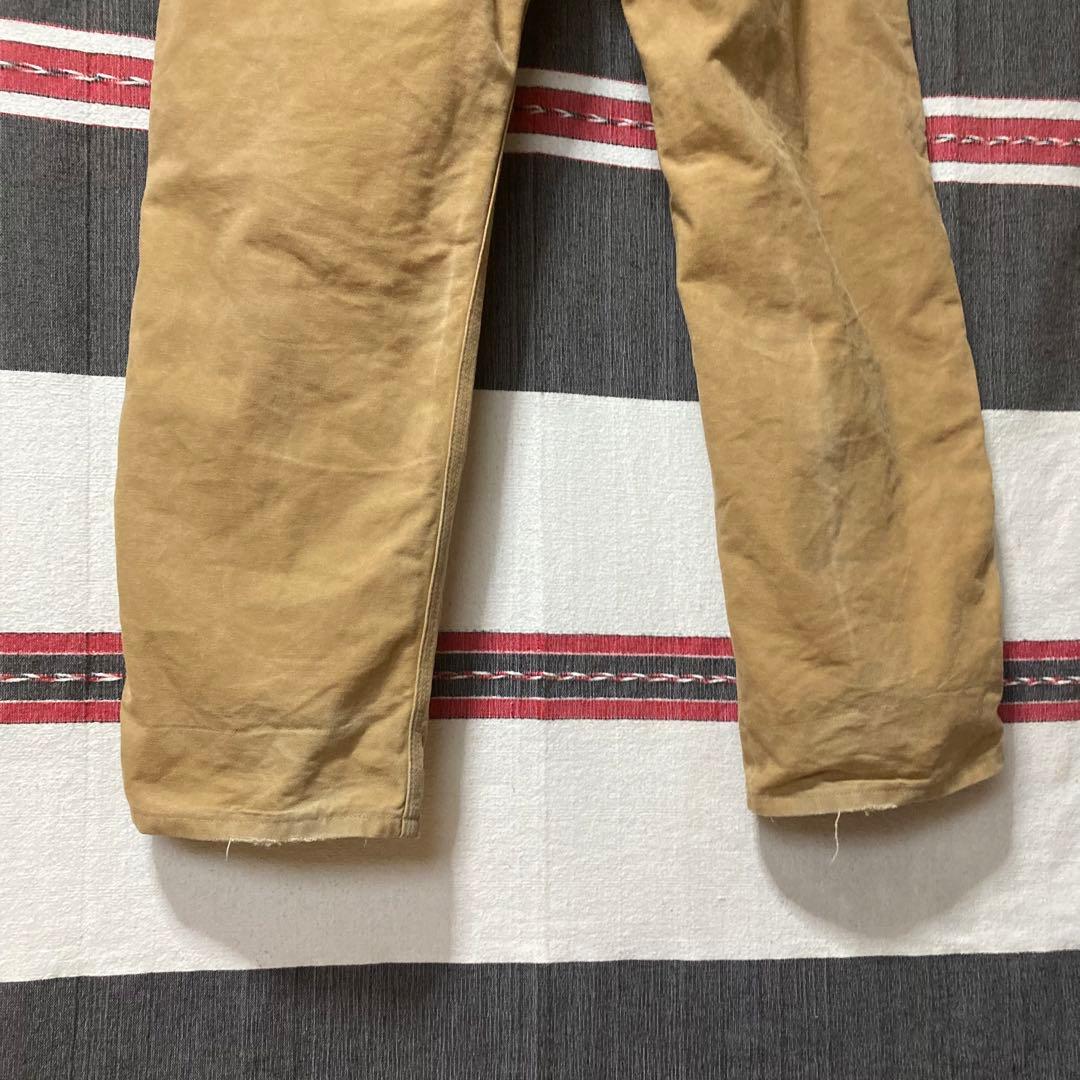 00s Carhartt ダックダブルニーパンツ カーキ W34 大人気 希少
