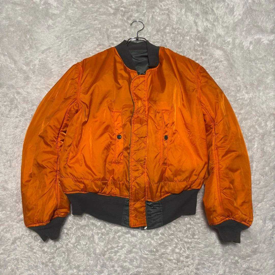 希少 80s 90s アルファ MA-1 フライトジャケット カーキ USA製