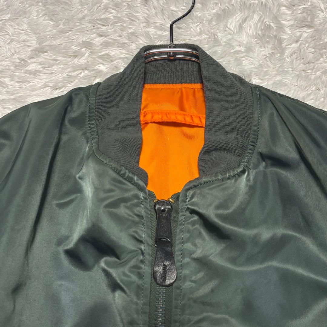 希少 80s 90s アルファ MA-1 フライトジャケット カーキ USA製