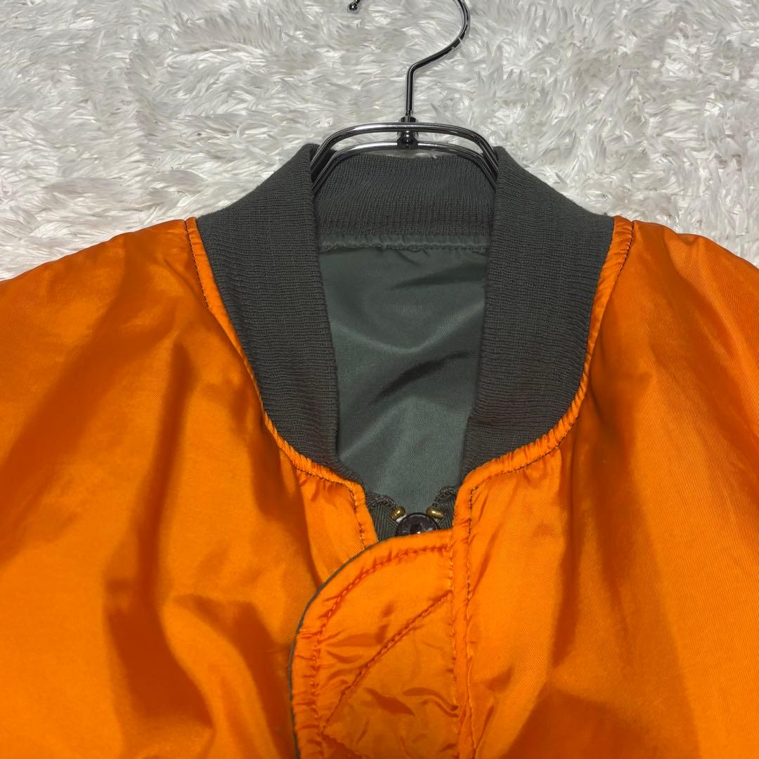 希少 80s 90s アルファ MA-1 フライトジャケット カーキ USA製