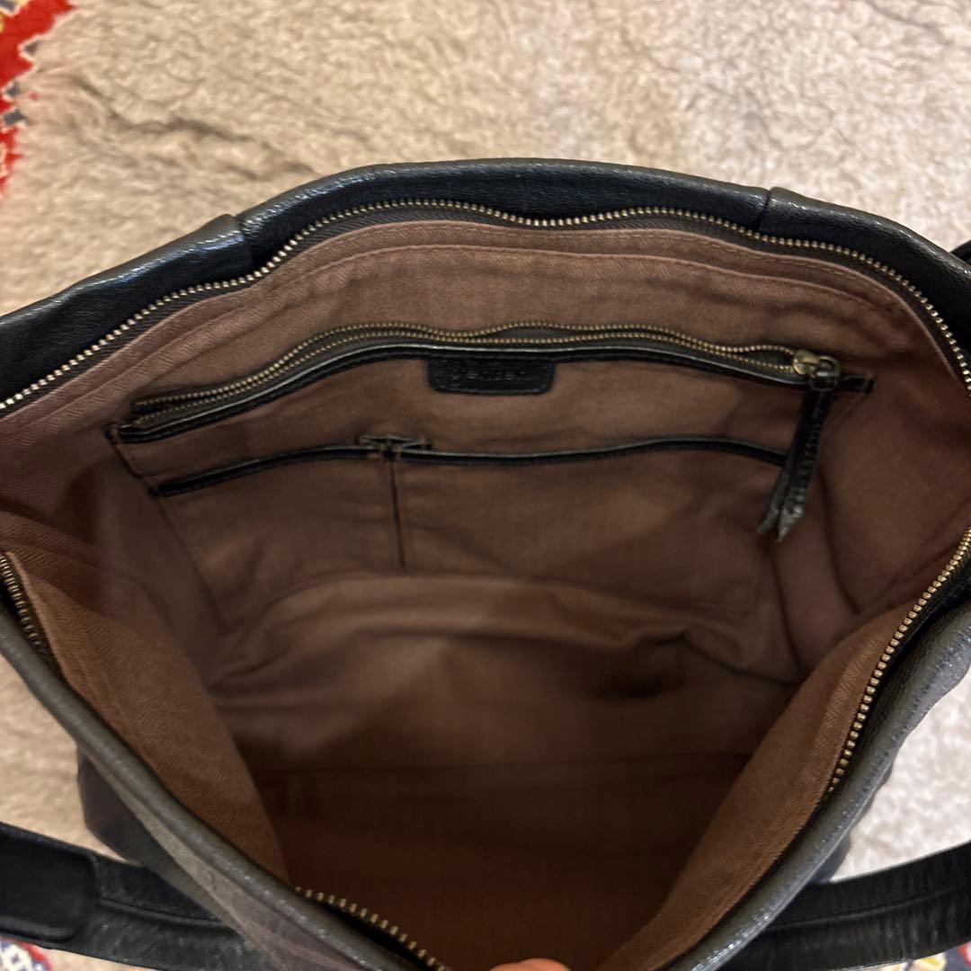 gentan 黒 レザー ショルダーバッグ