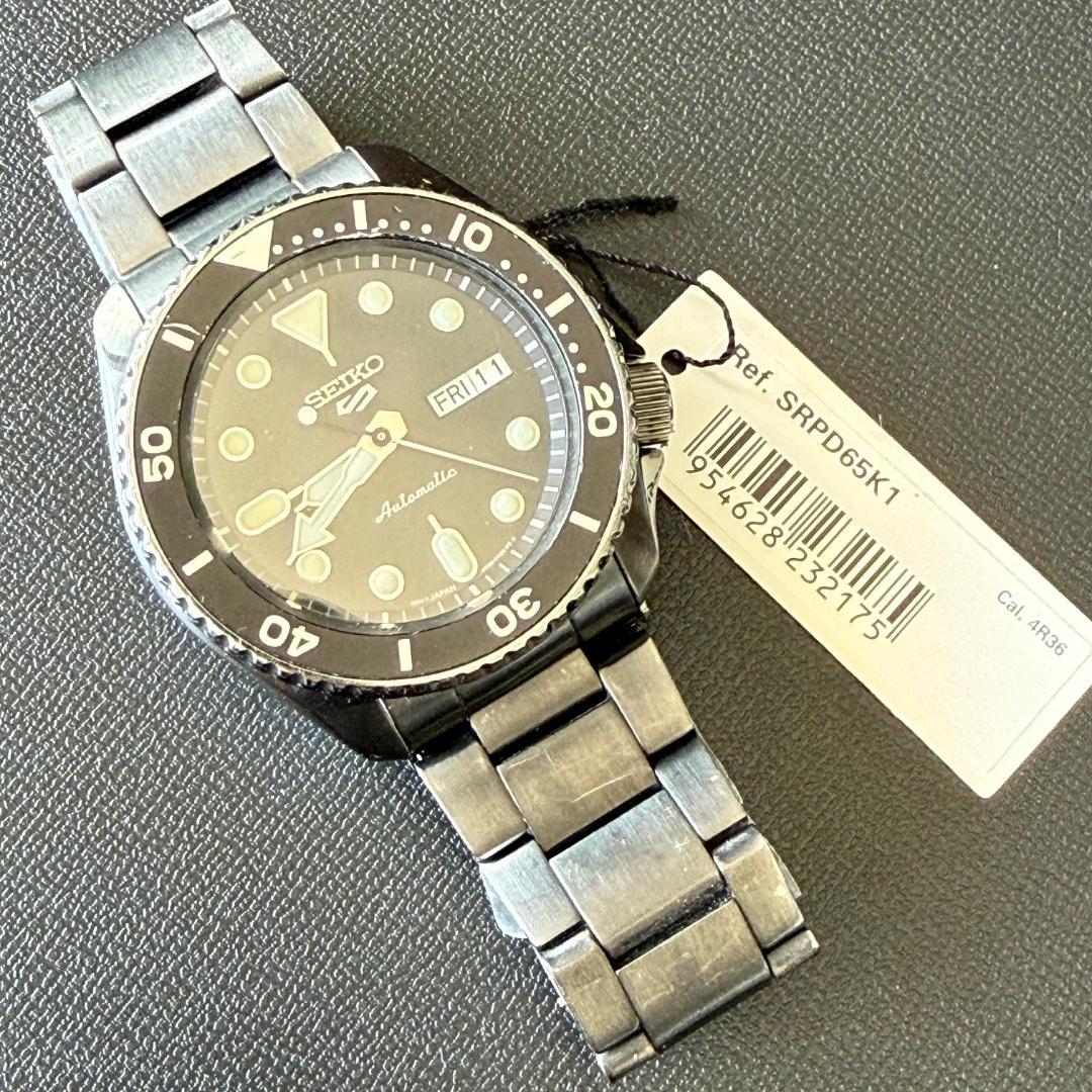 SEIKO 5SPORTS SRPD65K1 自動巻き時計 ガンメタル