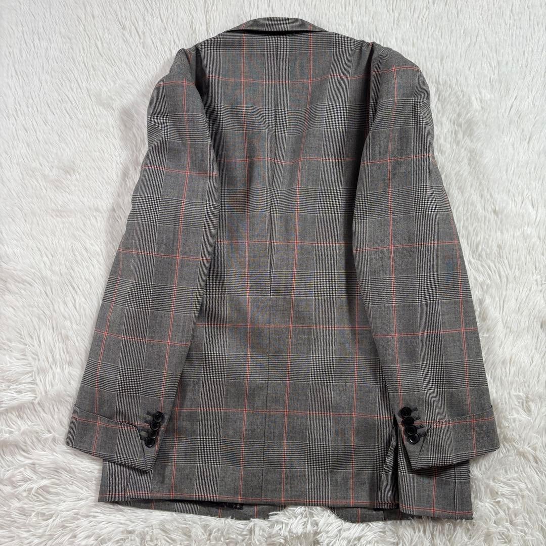 極美品 ポールスミス テーラード 英国生使用 グレンチェック 総裏 花柄 LL