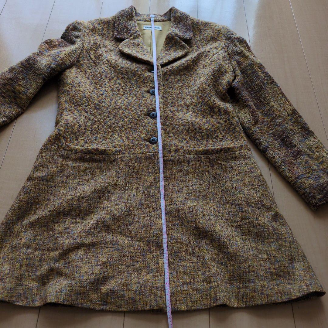 むくたんママさま専用ブラウン系ツイードロングコート SENSOUNICO