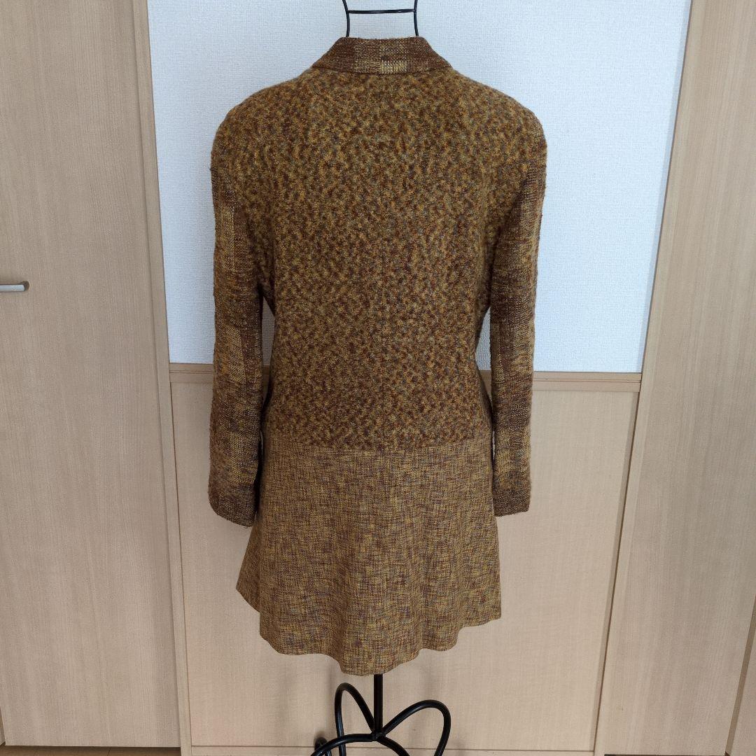 むくたんママさま専用ブラウン系ツイードロングコート SENSOUNICO