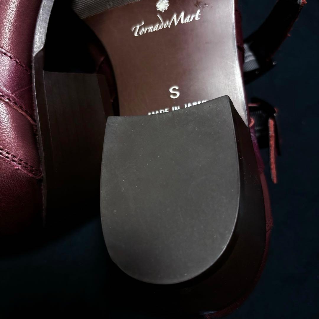 【未使用】トルネードマート　本革レザーシューズ　革靴　ボルドー