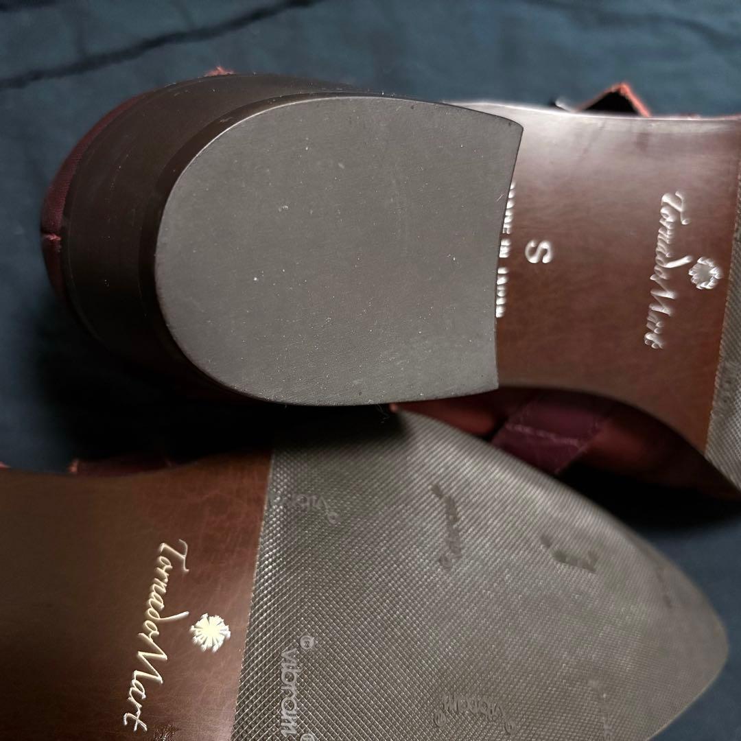 【未使用】トルネードマート　本革レザーシューズ　革靴　ボルドー