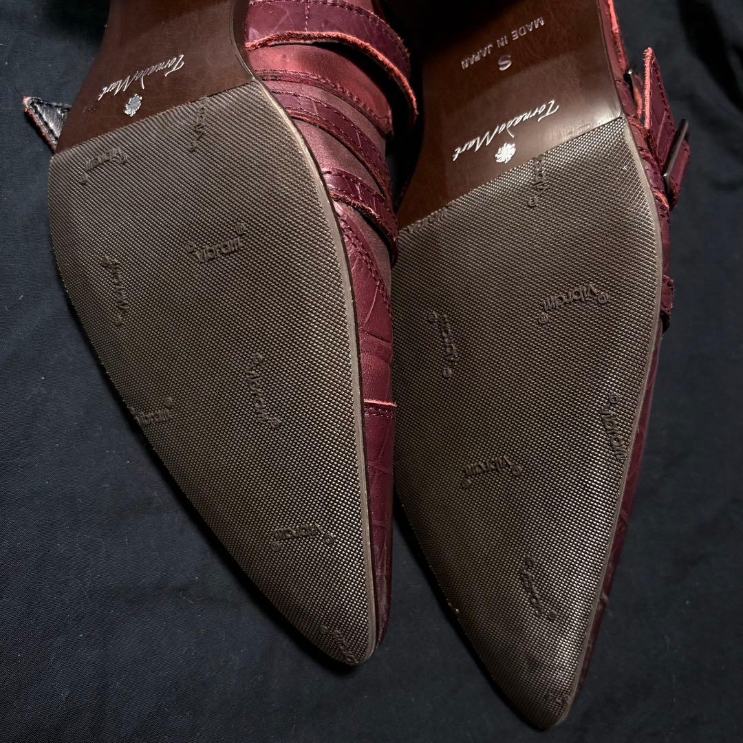 【未使用】トルネードマート　本革レザーシューズ　革靴　ボルドー