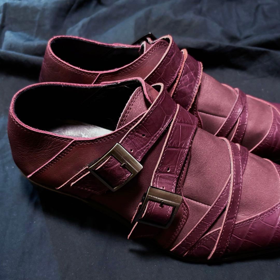 【未使用】トルネードマート　本革レザーシューズ　革靴　ボルドー