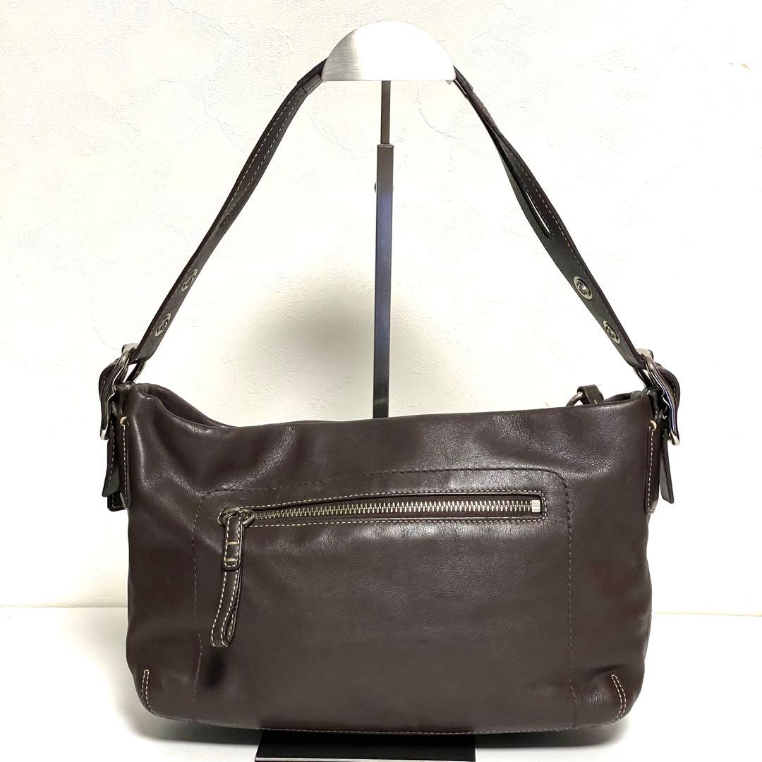 COACH ワンショルダーバッグ レザー タッセル F01417 ブラウン