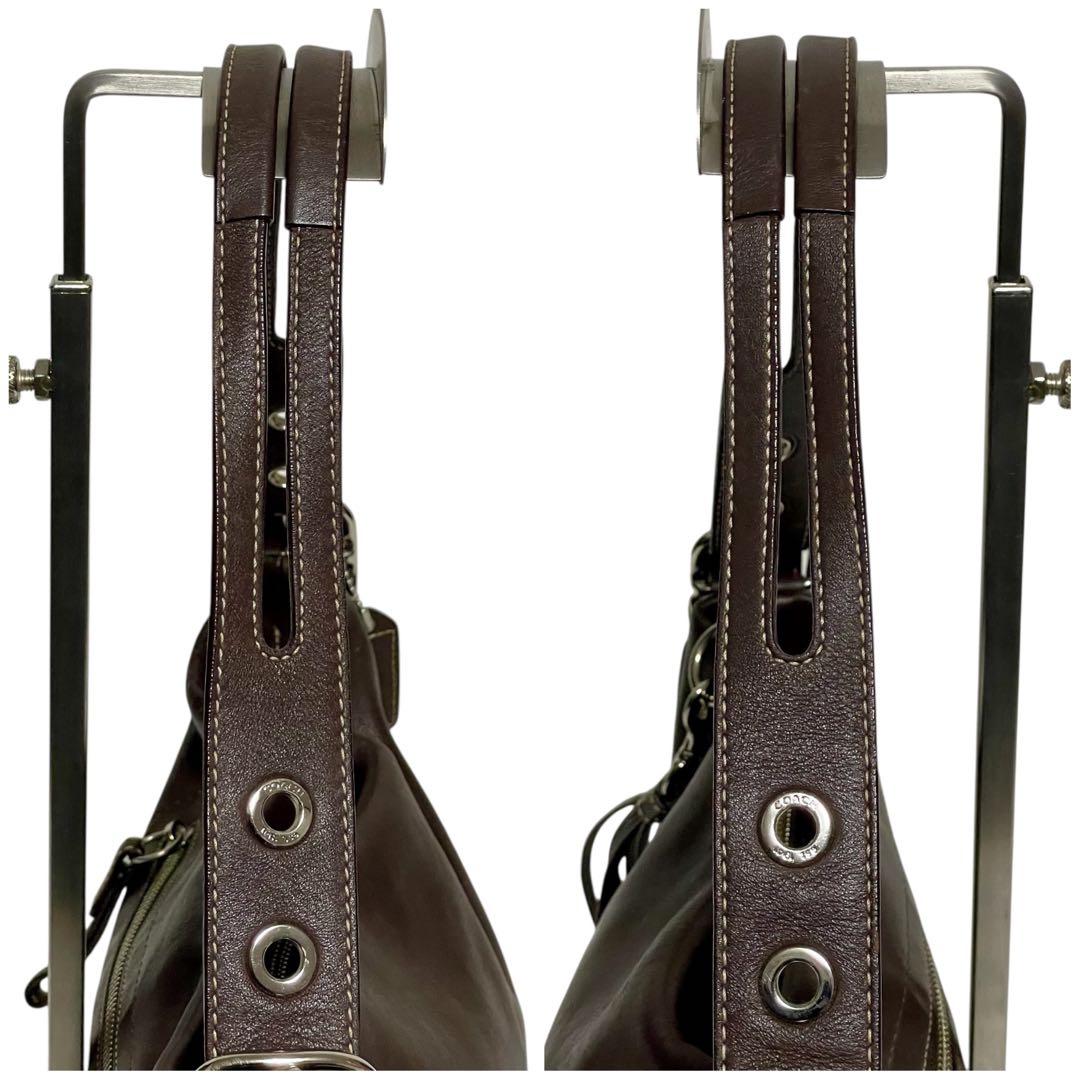 COACH ワンショルダーバッグ レザー タッセル F01417 ブラウン