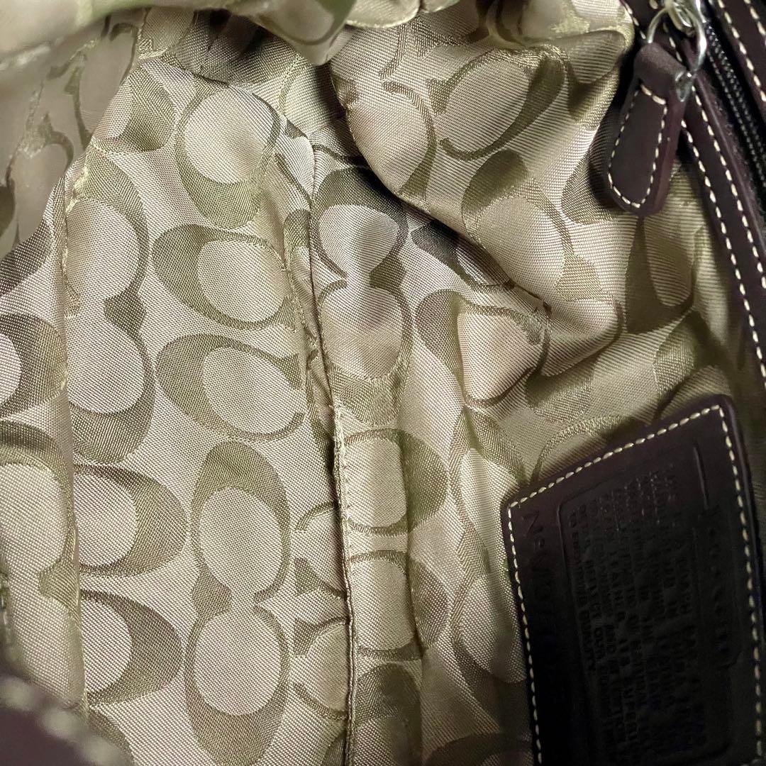 COACH ワンショルダーバッグ レザー タッセル F01417 ブラウン