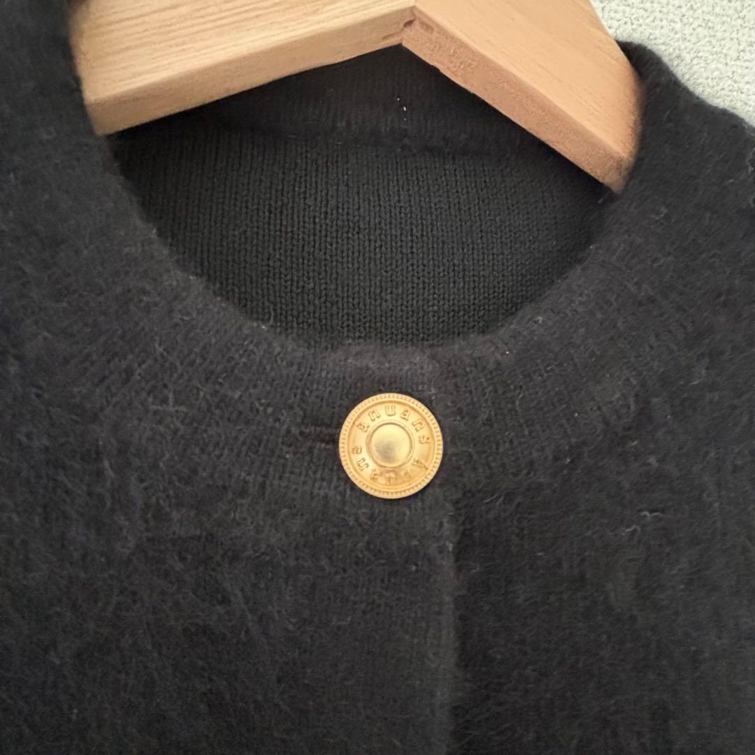 アニュアンスラクーンブレンドニットジャケット