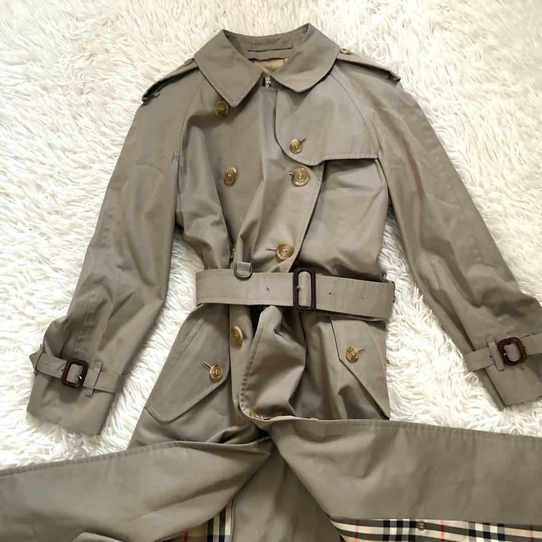 BURBERRYs バーバリー ノバチェック　ロングトレンチコート7AB2