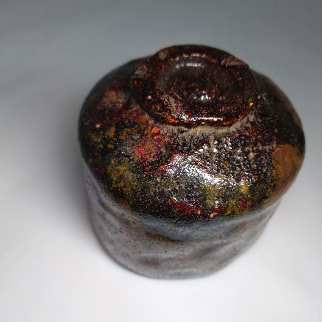 加藤石春　立田錦　楽茶碗　楽焼　筒茶碗　合箱付　抹茶茶碗　茶道具