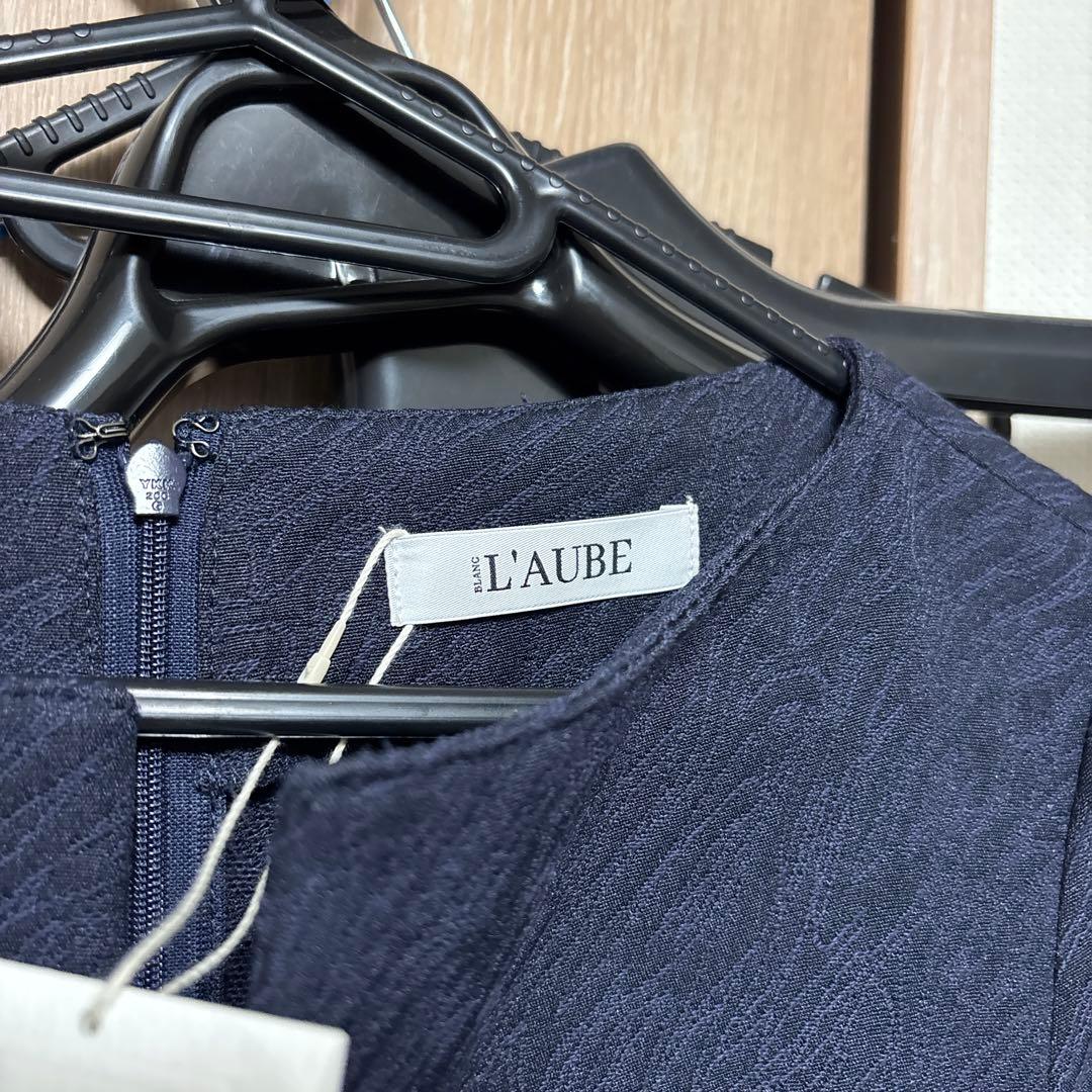 L’aube Blanc ローブブランKeyneckJacquard Dress