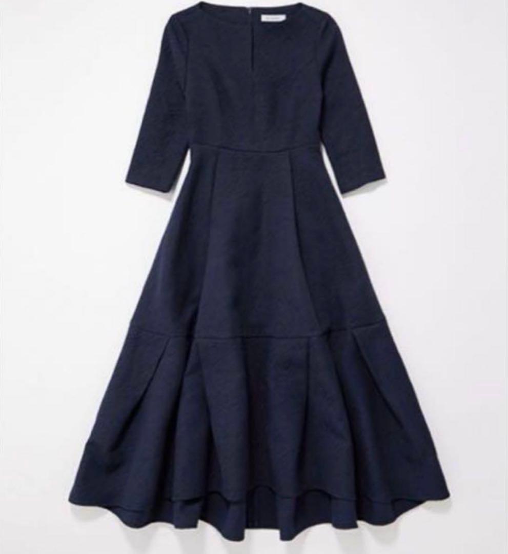 L’aube Blanc ローブブランKeyneckJacquard Dress