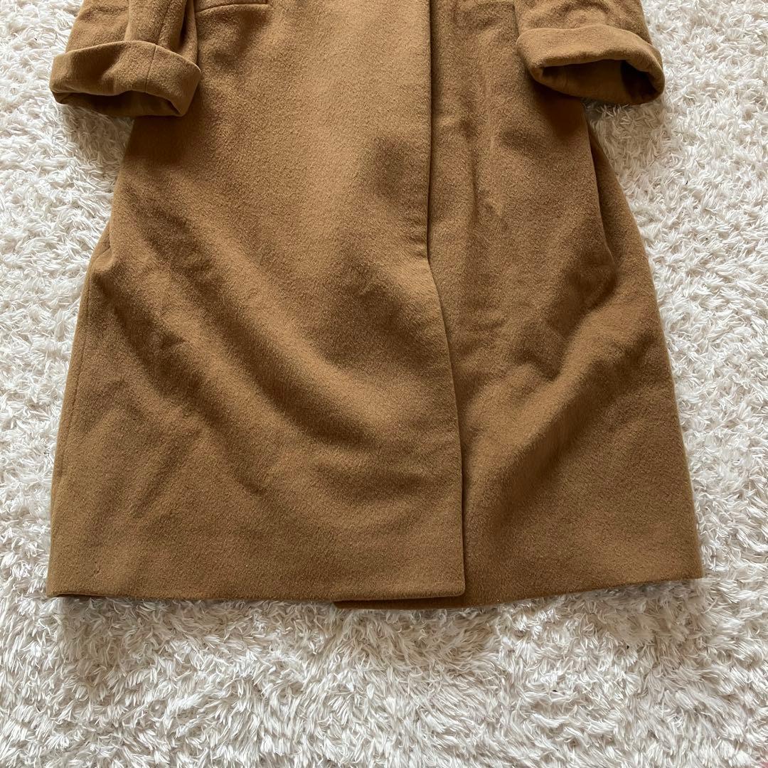 1523 バーバリー　チェスターコート　カシミヤ　ブラウン　ダブル　ホースロゴ