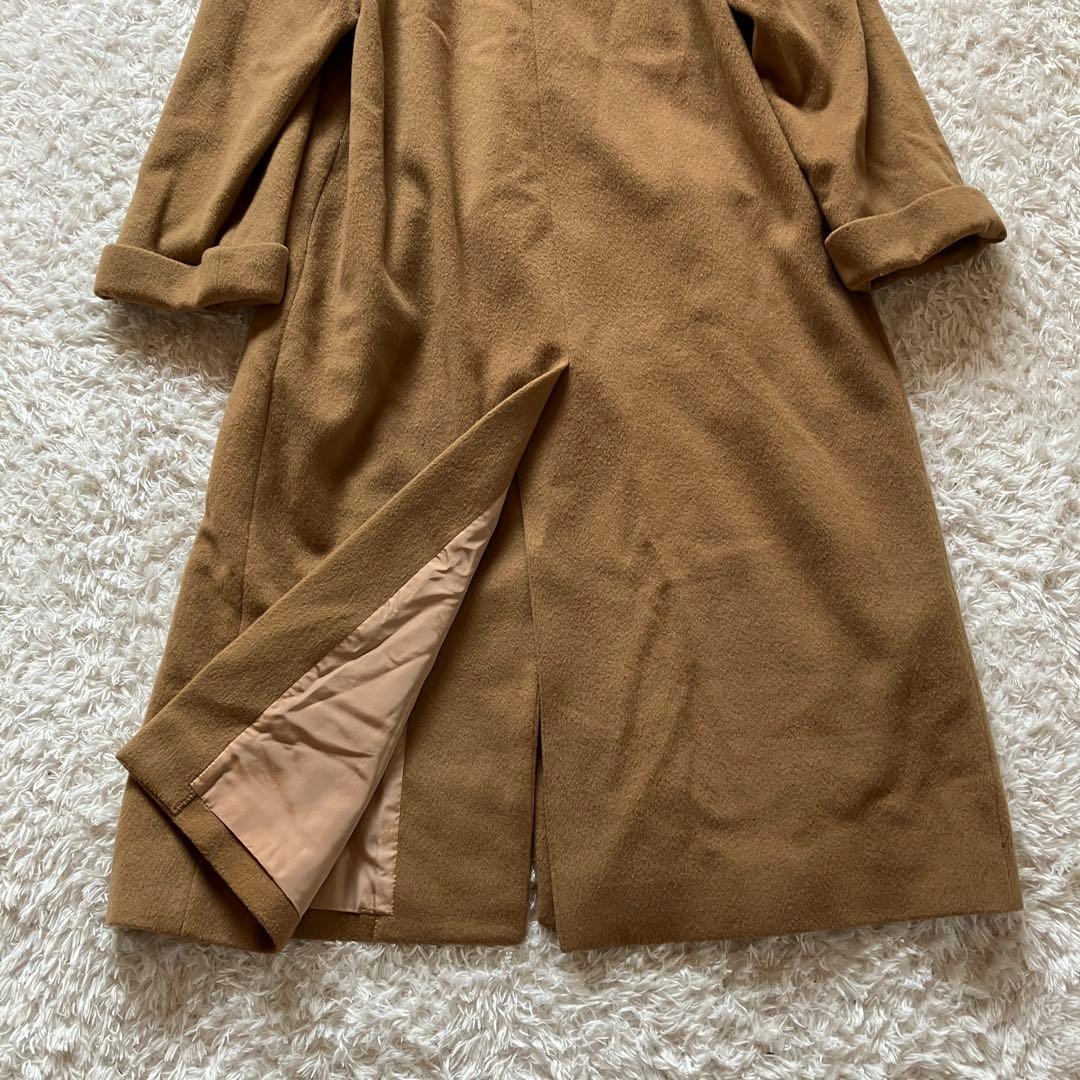 1523 バーバリー　チェスターコート　カシミヤ　ブラウン　ダブル　ホースロゴ