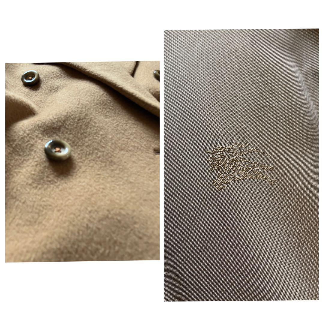 1523 バーバリー　チェスターコート　カシミヤ　ブラウン　ダブル　ホースロゴ