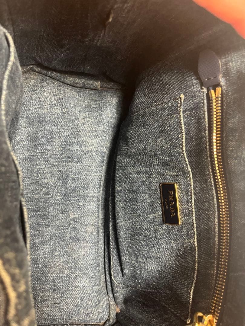 PRADA デニムバッグ　保証書付き　付属品あり