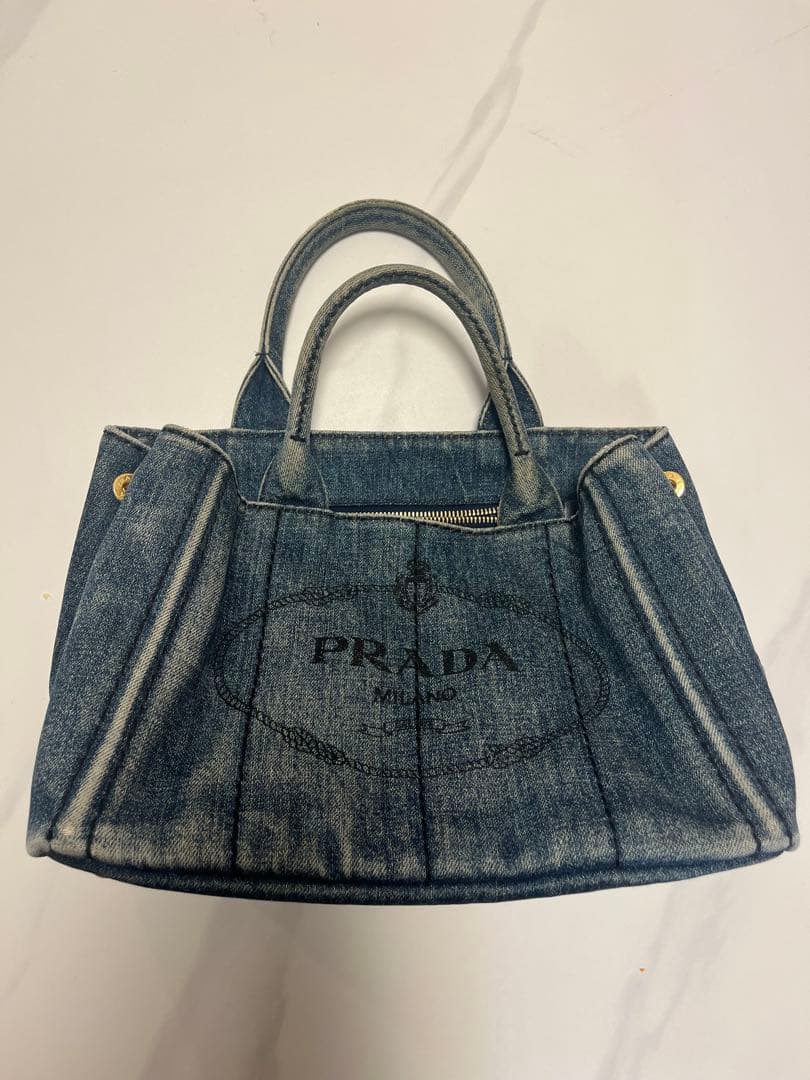 PRADA デニムバッグ　保証書付き　付属品あり