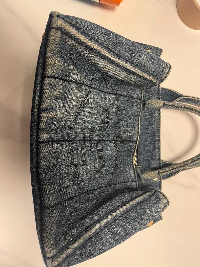 PRADA デニムバッグ　保証書付き　付属品あり
