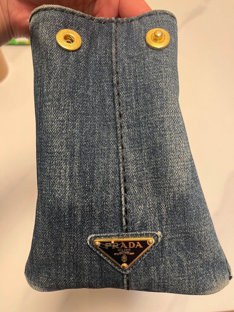 PRADA デニムバッグ　保証書付き　付属品あり