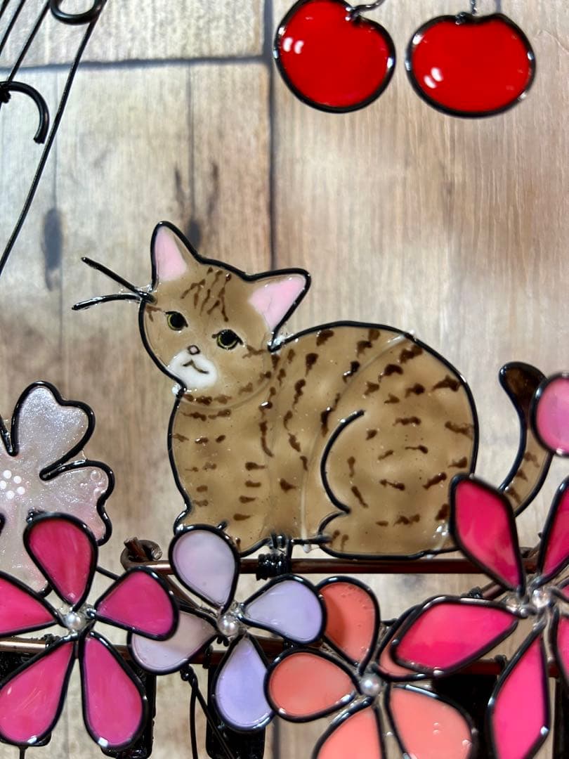ひーたん「猫さんとフルーツ~ピアノ枠」「3猫'S~お花リース」