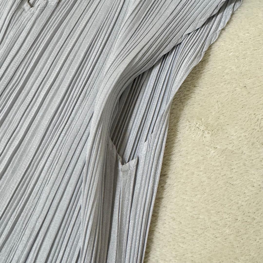 極美品✨PLEATS PLEASE プリーツ　チュニック　ライトグレー　Lサイズ