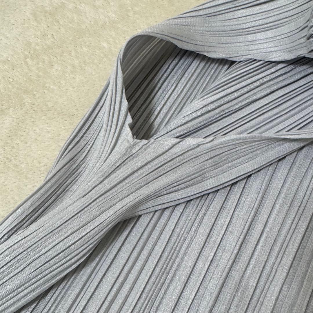 極美品✨PLEATS PLEASE プリーツ　チュニック　ライトグレー　Lサイズ