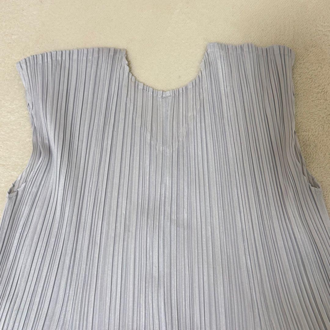 極美品✨PLEATS PLEASE プリーツ　チュニック　ライトグレー　Lサイズ