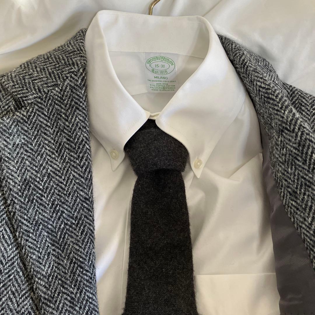 BEAMS F × HARRIS TWEED ヘリンボーン テーラードジャケット