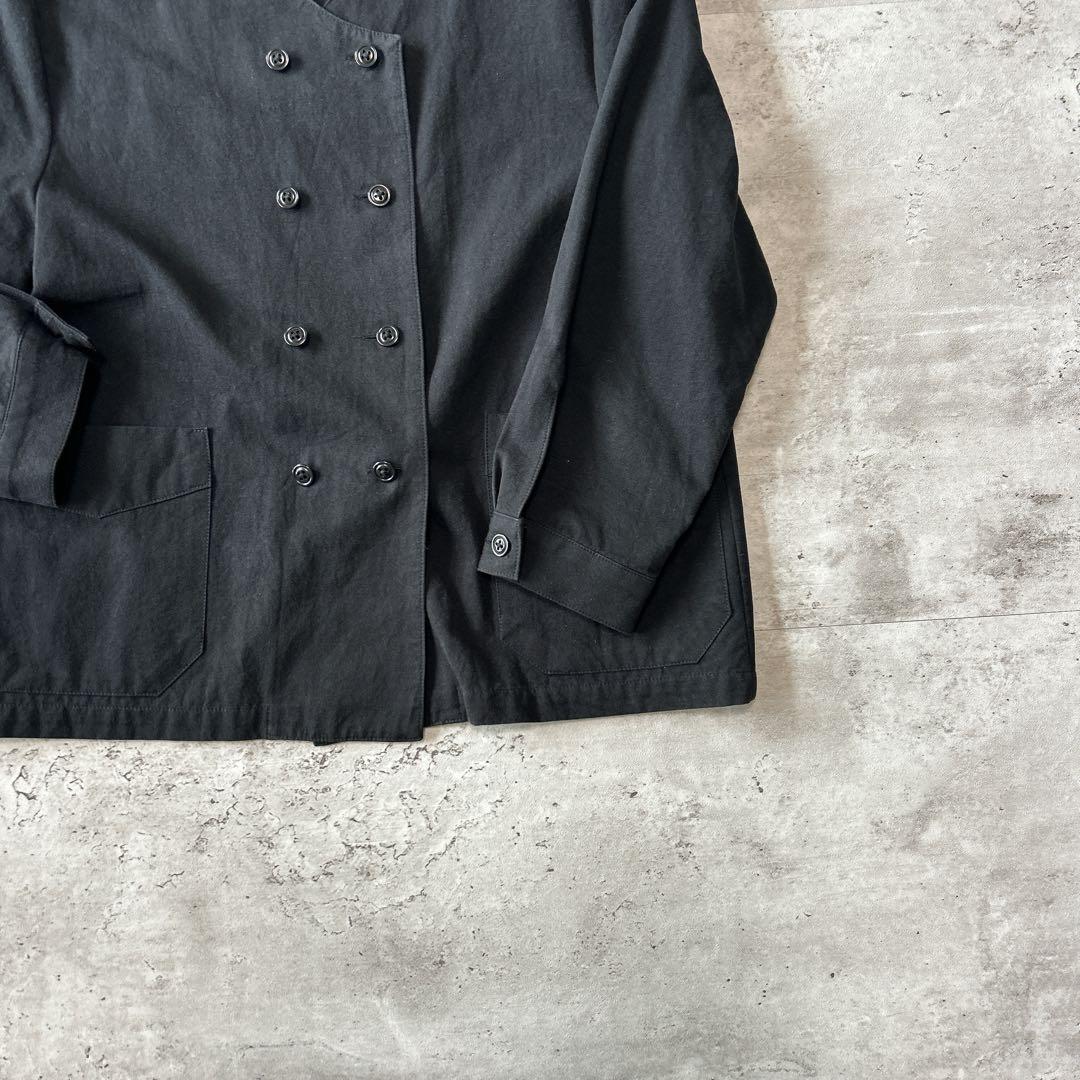 Atelier d’antan ダブルボタンコットンジャケット ブラック 日本製