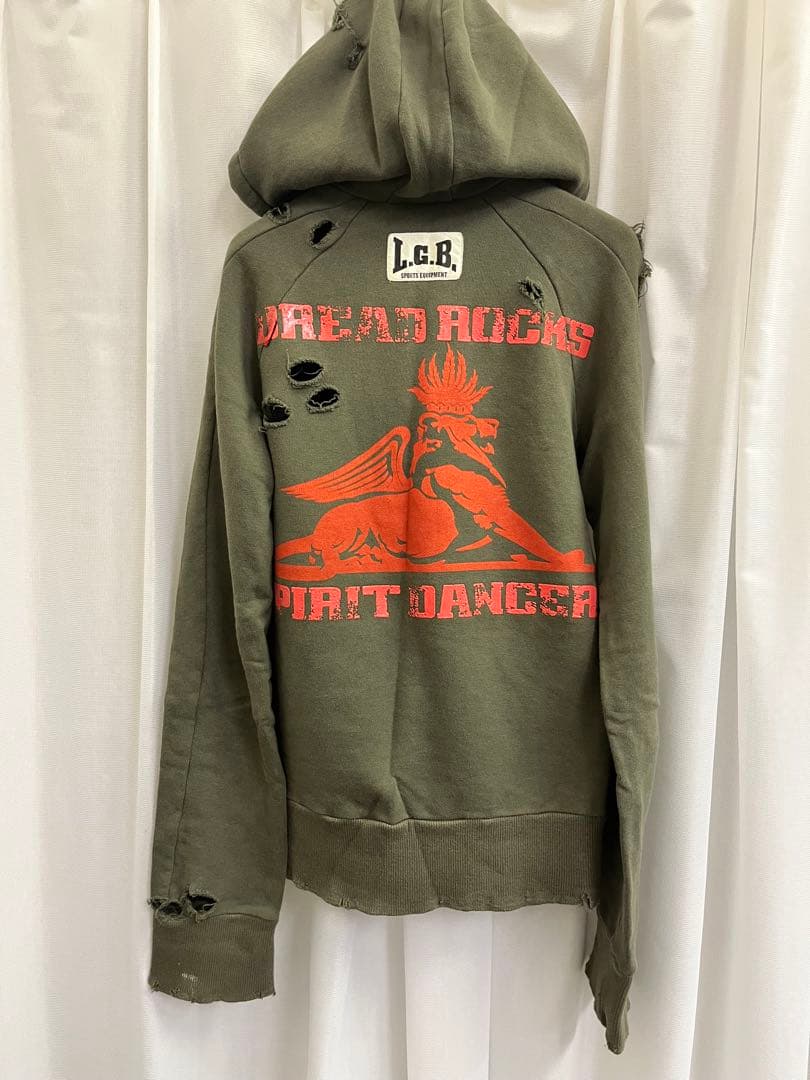 LGB DREAD ROCKS パーカー オリーブグリーン