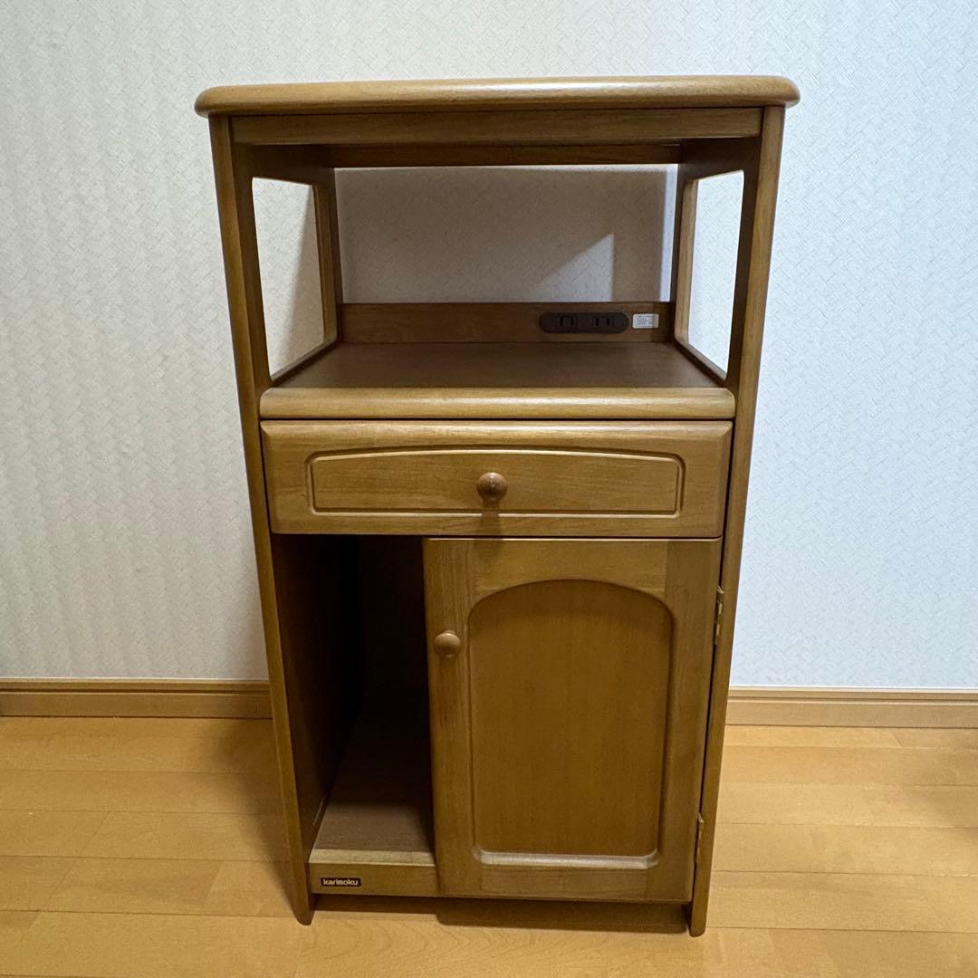 karimoku カリモク 家具 電話台 花台 飾り棚 高級家具 レンジ台