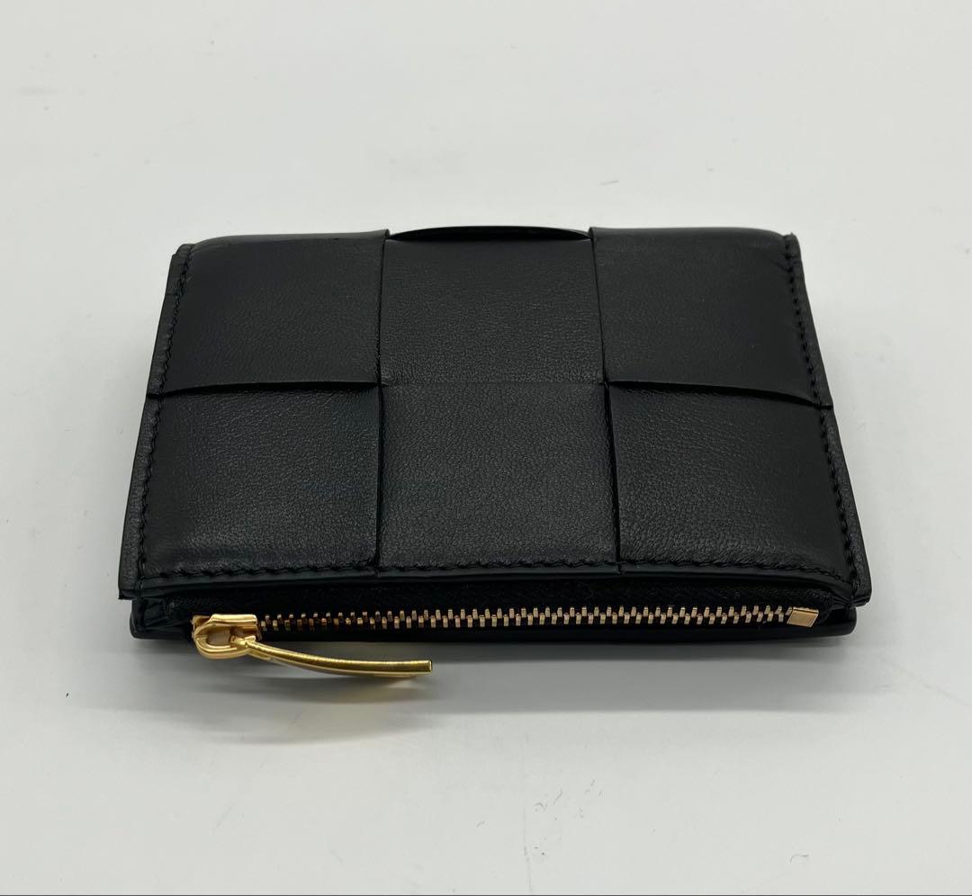 ⭐️極美品 ボッテガ ヴェネタ カセット イントレチャート 二つ折り財布 ブラック