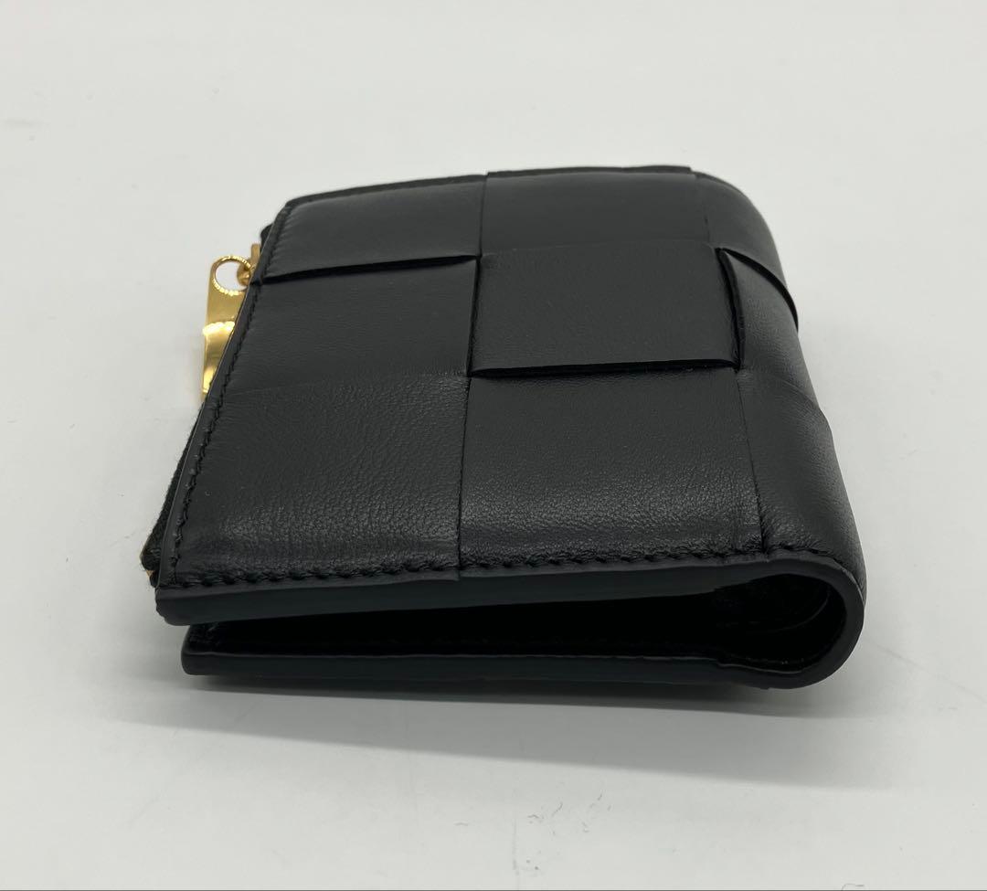 ⭐️極美品 ボッテガ ヴェネタ カセット イントレチャート 二つ折り財布 ブラック