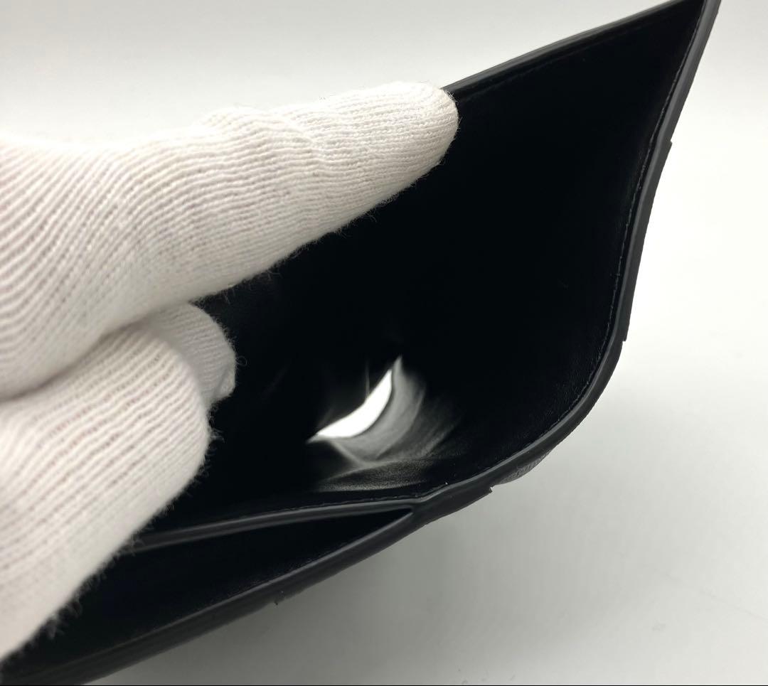 ⭐️極美品 ボッテガ ヴェネタ カセット イントレチャート 二つ折り財布 ブラック