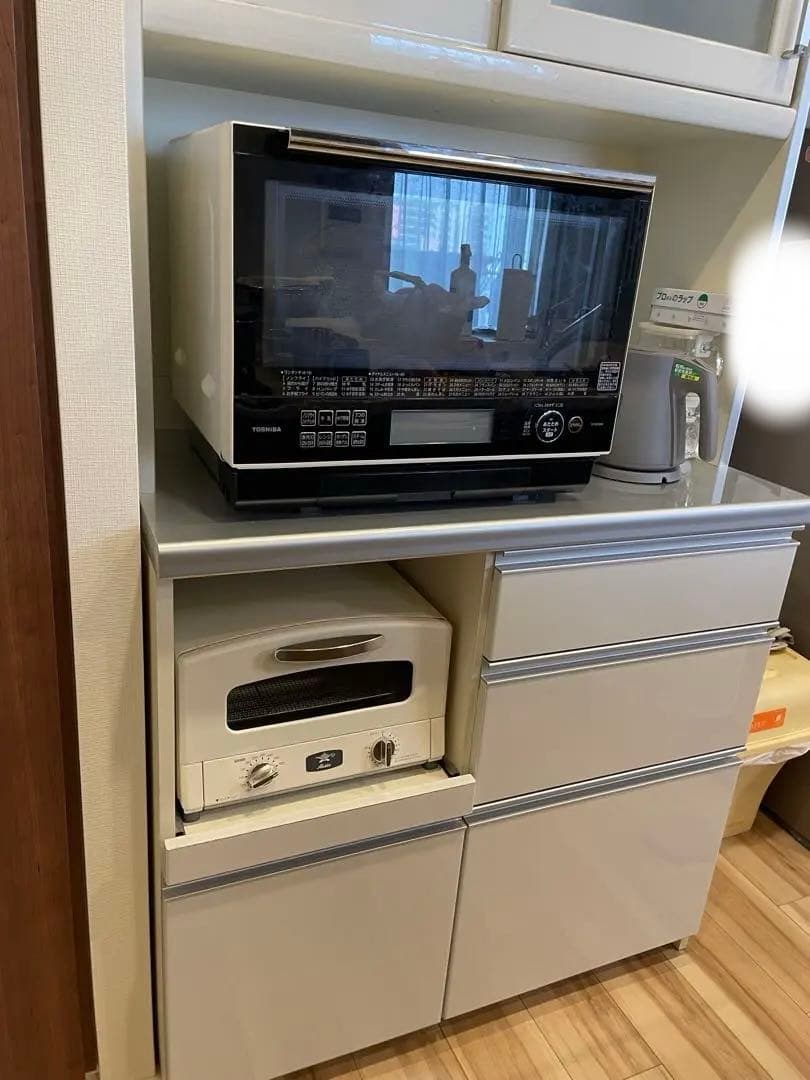 【７月10日までの出品にします】パモウナ 食器棚 ホワイト 90