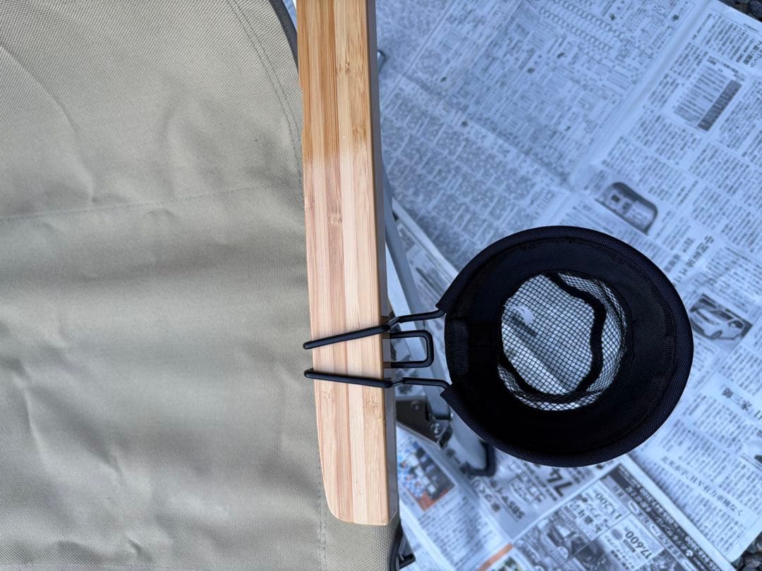 室内使用　美品　スノーピーク　ローチェア30 カップホルダー付き