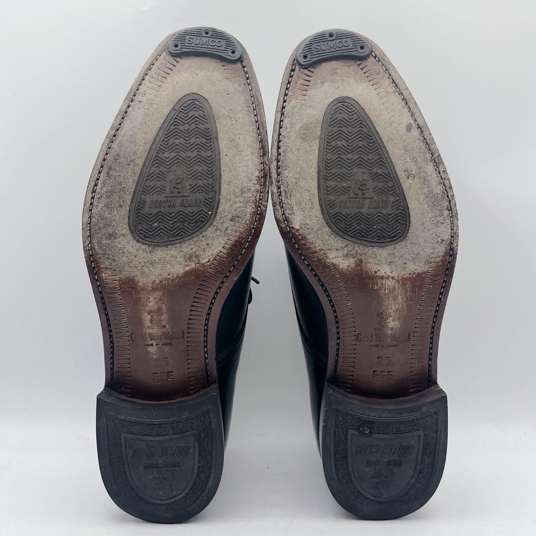 美品✨スコッチグレイン プレーントゥ アシュランス 3524 グッドイヤー 黒