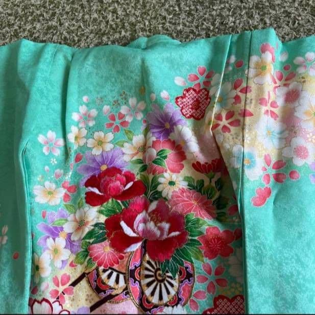 ※商品欄説明必読※　七五三 着物セット 水色 花柄