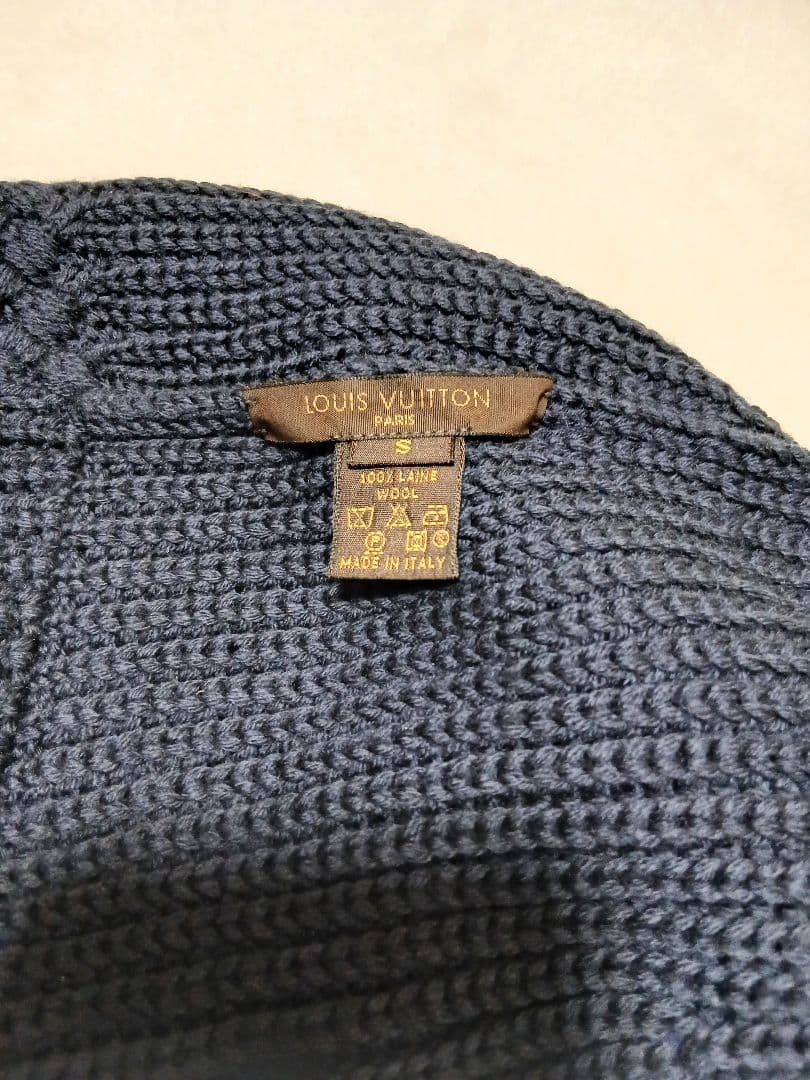 LOUIS VUITTON ルイヴィトン ニット帽 ビーニー ネイビー