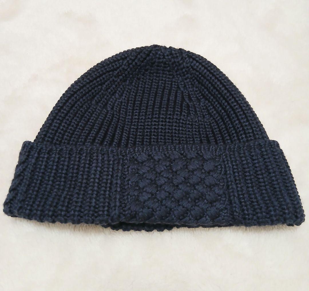 LOUIS VUITTON ルイヴィトン ニット帽 ビーニー ネイビー
