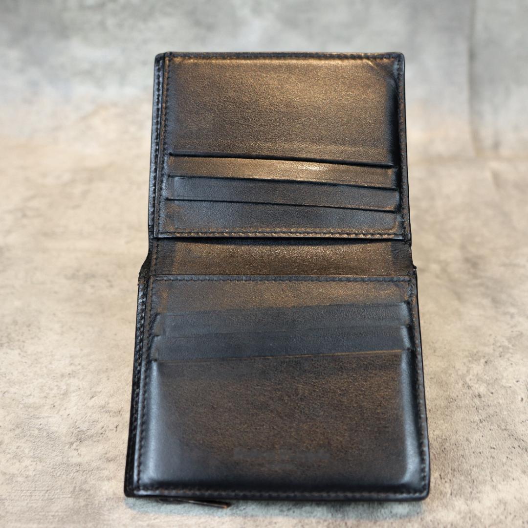 Maison Margiela 二つ折り 財布 レザー ブラック ユニセックス