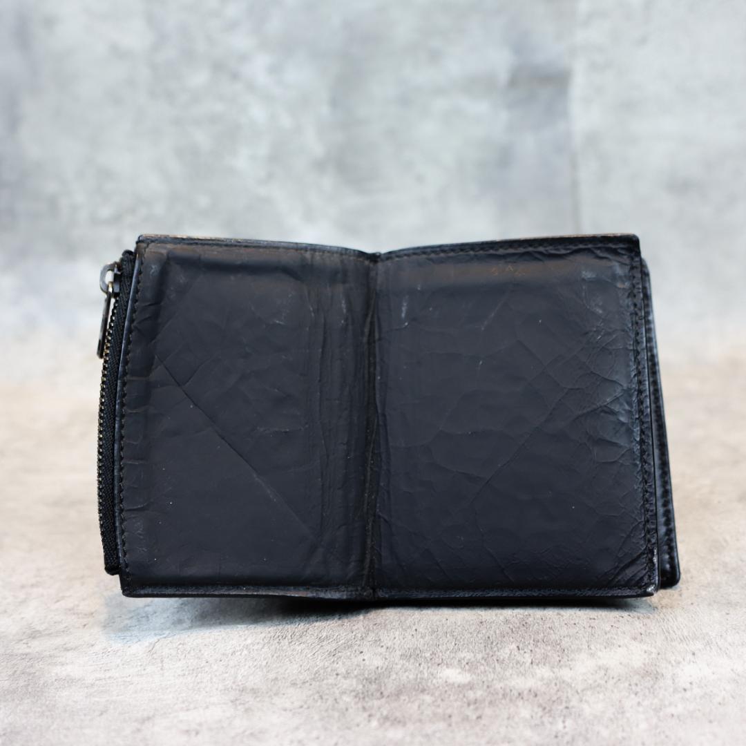 Maison Margiela 二つ折り 財布 レザー ブラック ユニセックス