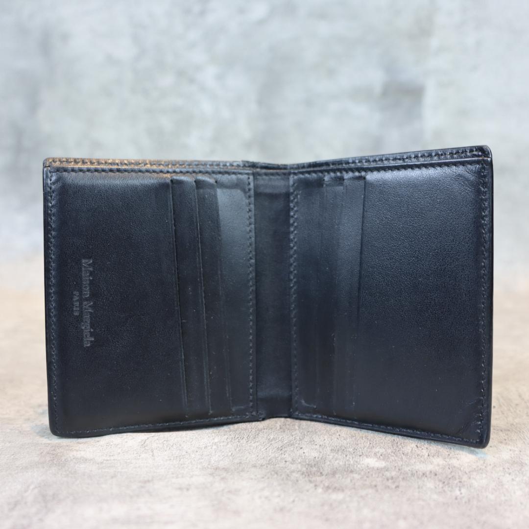 Maison Margiela 二つ折り 財布 レザー ブラック ユニセックス