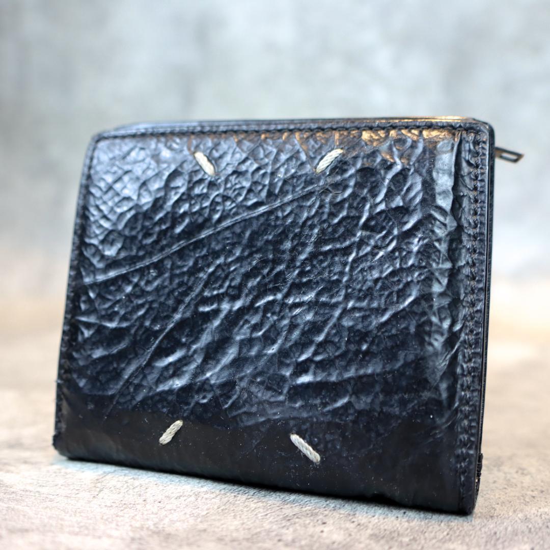 Maison Margiela 二つ折り 財布 レザー ブラック ユニセックス